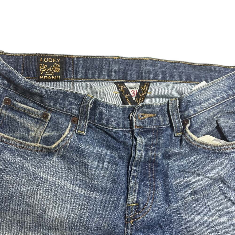 Lucky Brand Original Straight Mens Jeans 31 Medium Wash Blue Cotton Denim